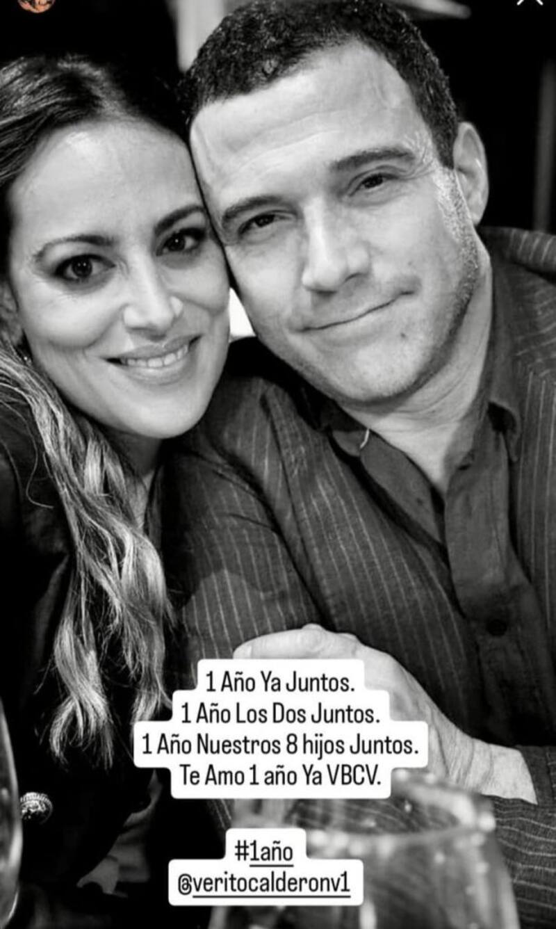 Comparte a través de su cuenta de Instagram una foto celebrando su primer año de relación con Verónica Calderón.