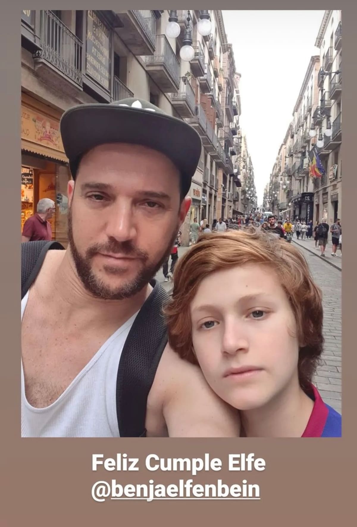 El animador junto a su hijo / Instagram