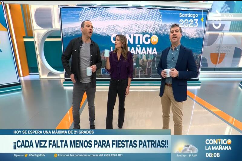 Julián Elfenbein en el matinal de CHV