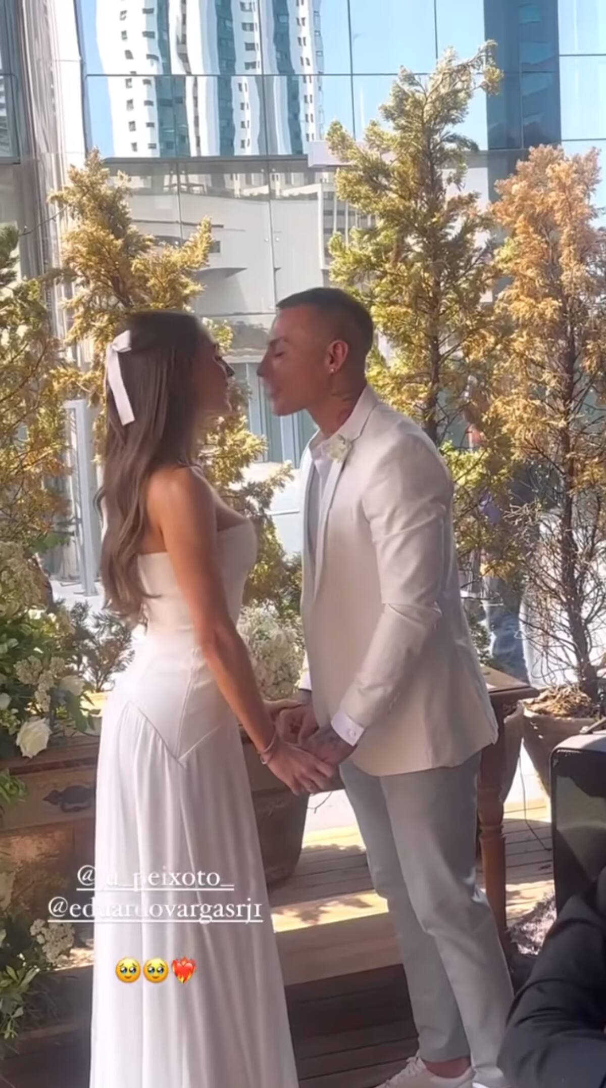 le dedicó unas tiernas palabras a Eduardo Vargas en su matrimonio.