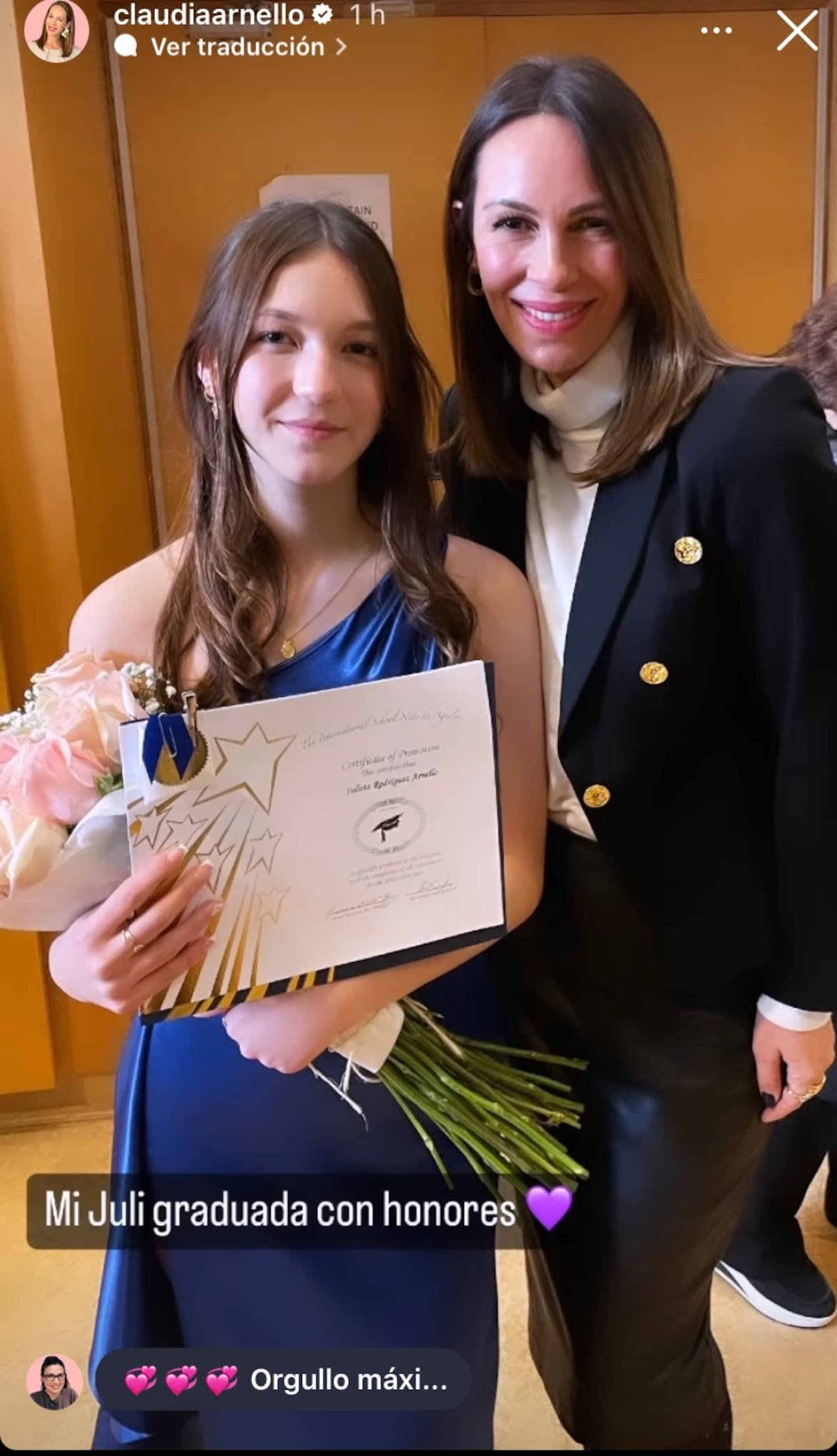 Julieta Rodríguez y su madre, Claudia Arnello.