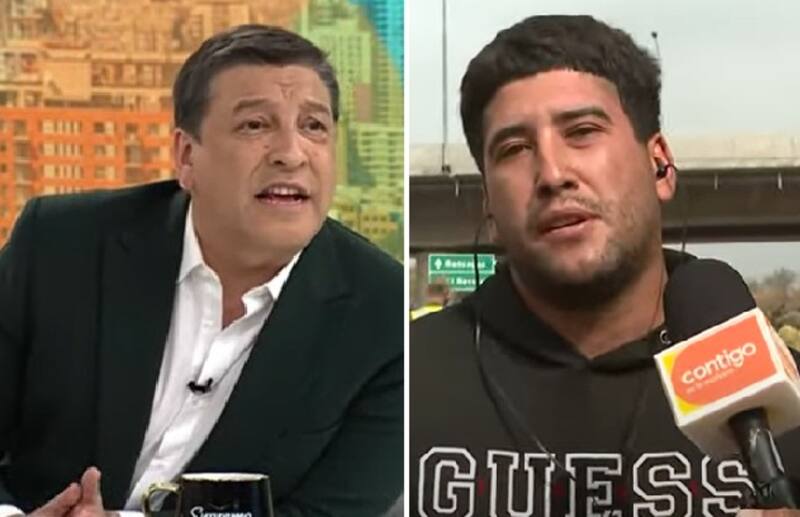 perdió la paciencia con dueño de bus pirata. Créditos: Captura CHV