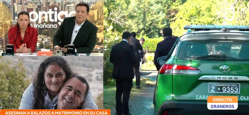 El animador estalló tras brutal asesinato a matrimonio. (Captura: CHV).