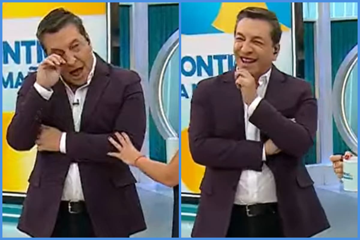 Julio César Rodríguez estalló en risa en el matinal de CHV.