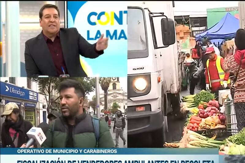 El tenso cruce de Julio César Rodríguez y un vendedor ambulante en vivo