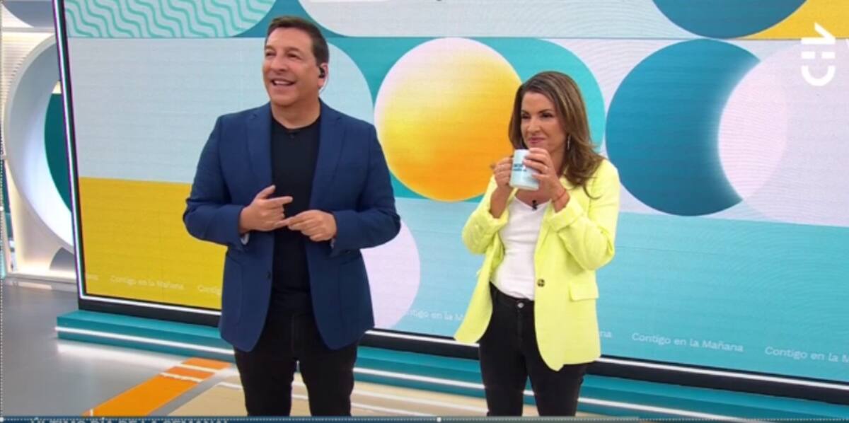 Julio César Rodríguez y Monserrat Álvarez en "Contigo en la Mañana".