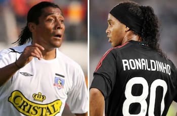 VIDEO | La especialidad de la casa: Kalule Meléndez le pegó un patadón a Ronaldinho en partido amistoso