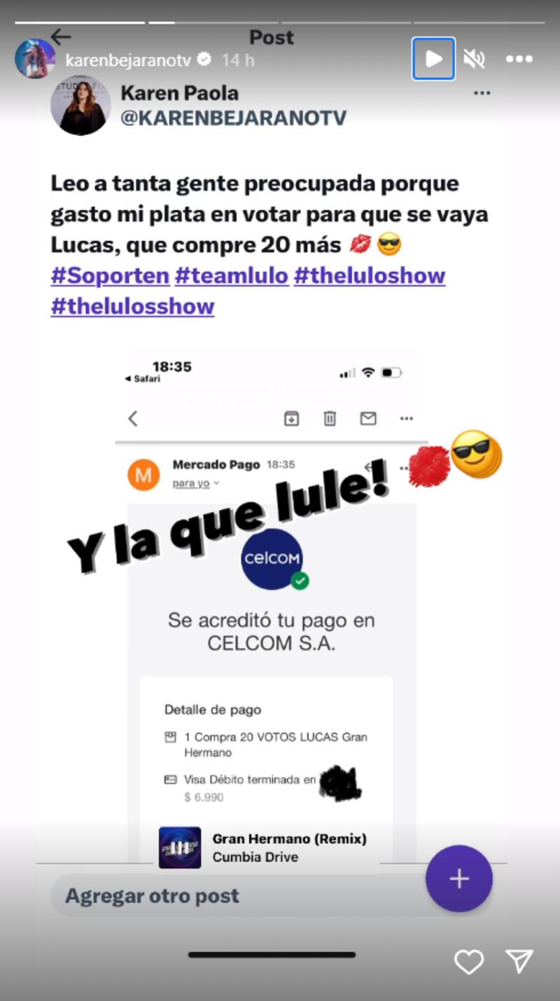 A través de redes sociales, la personalidad de televisión reveló que fue objeto de críticas y respondió muy fiel a su fanatismo por “Gran Hermano”.