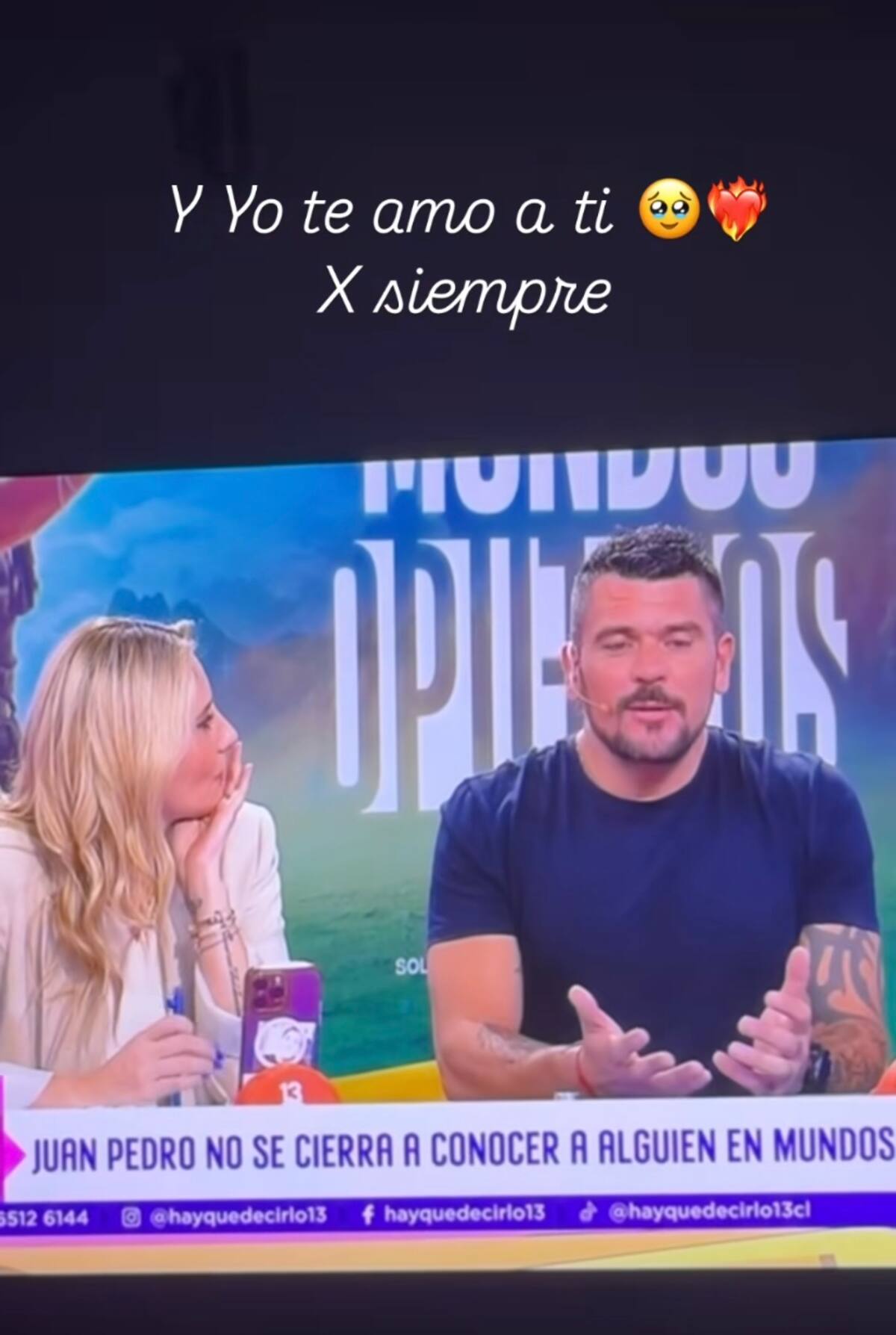 La cantante reaccionó a intima confesión de Juan Pedro.