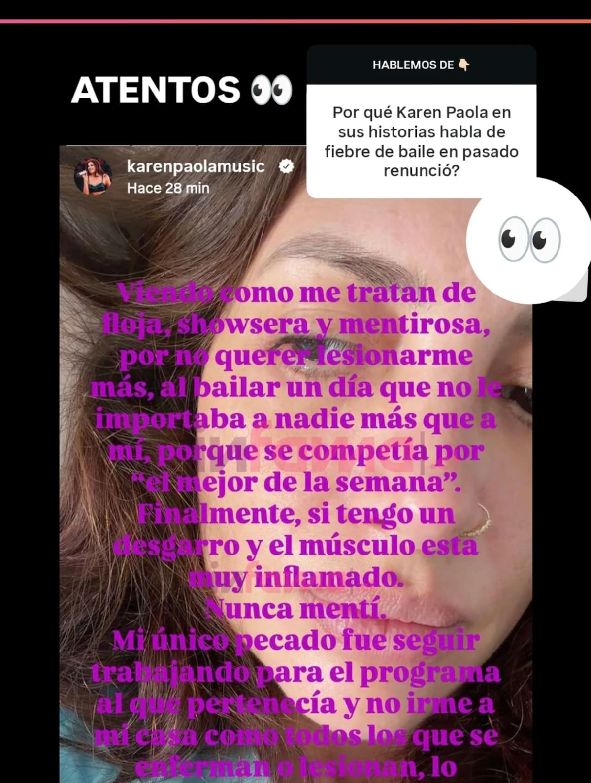 La artista desató rumores de renuncia.
