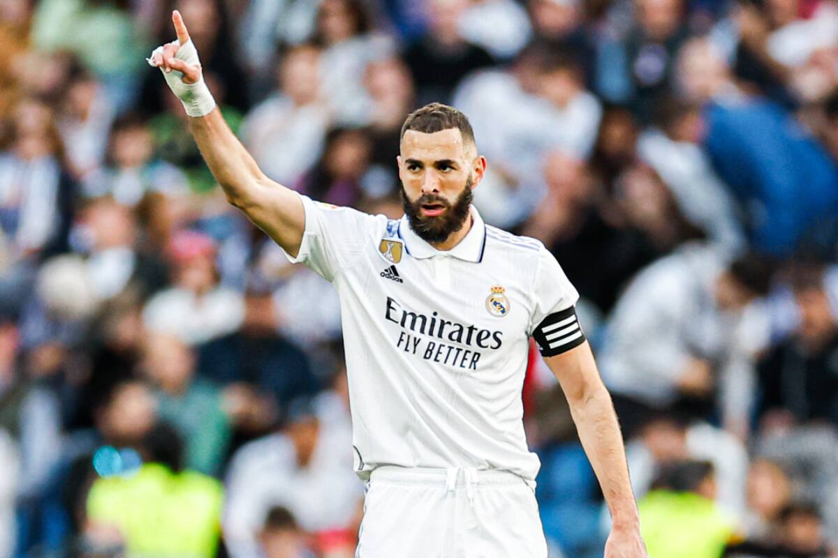 Karim Benzema anotó un triplete en 7 minutos. Foto: @realmadrid