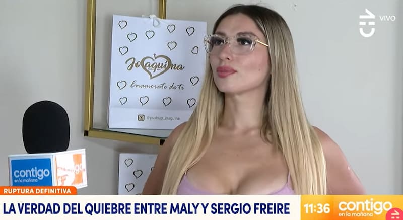 Karina Valenzuela habló sobre el quiebre entre Maly Jorquiera y Sergio Freire. Créditos: Pantallazo CHV