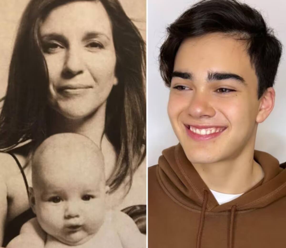 y su hijo que ya tiene 15 años.