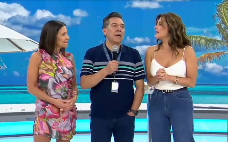 Las animadoras despidieron a iluminador que trabajó casi 40 años en el canal.