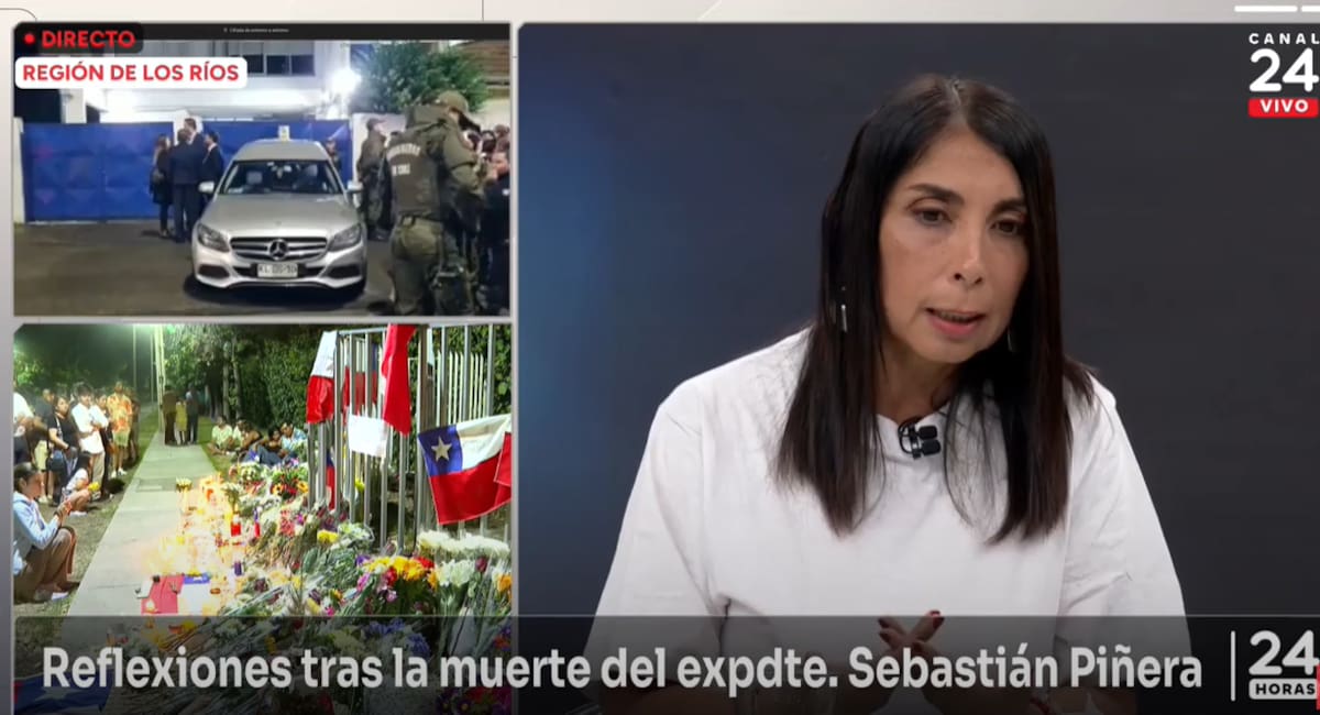 La exministra hablando del fallecido mandatario en 24 Horas.