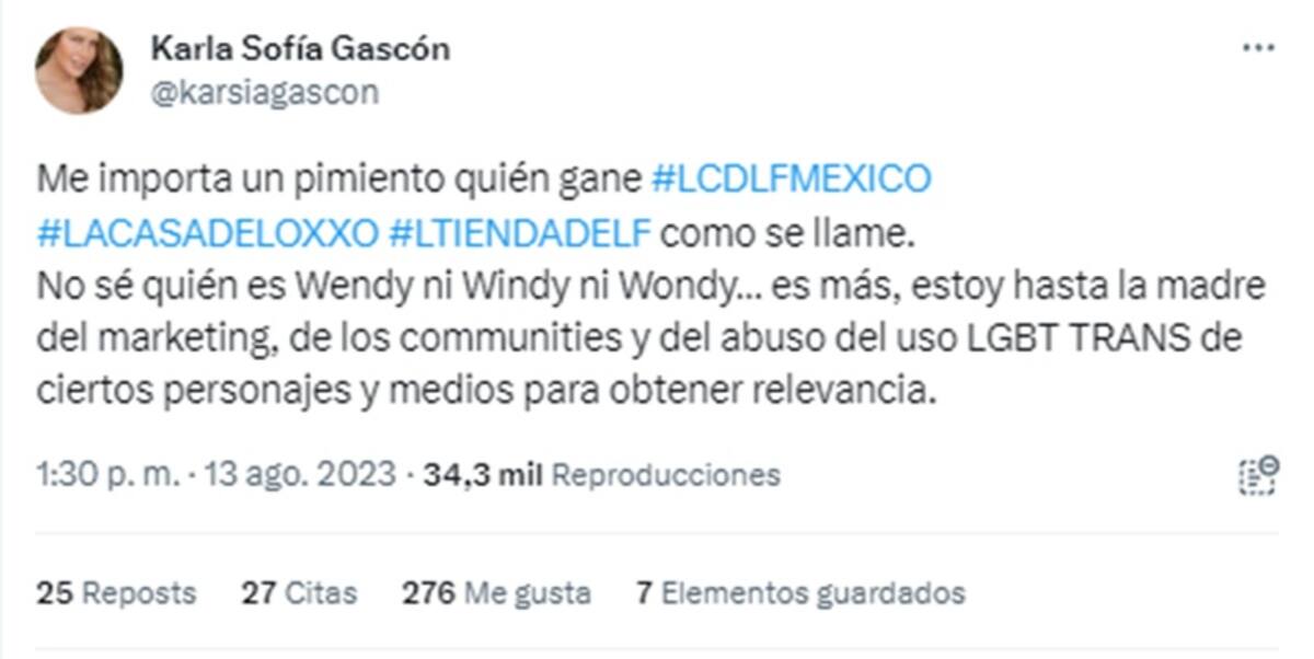 La actriz española aseguró que ella apoya al colectivo LGBTQ+ pero de manera diferente.