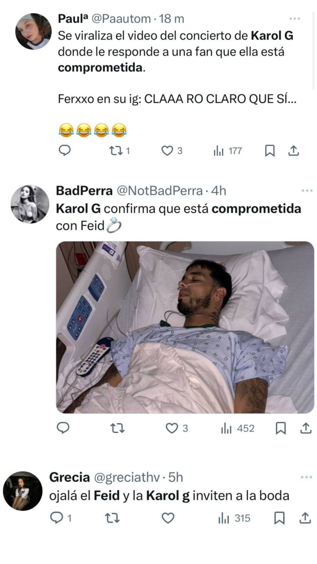 Karol Gy las reacciones en redes sociales.