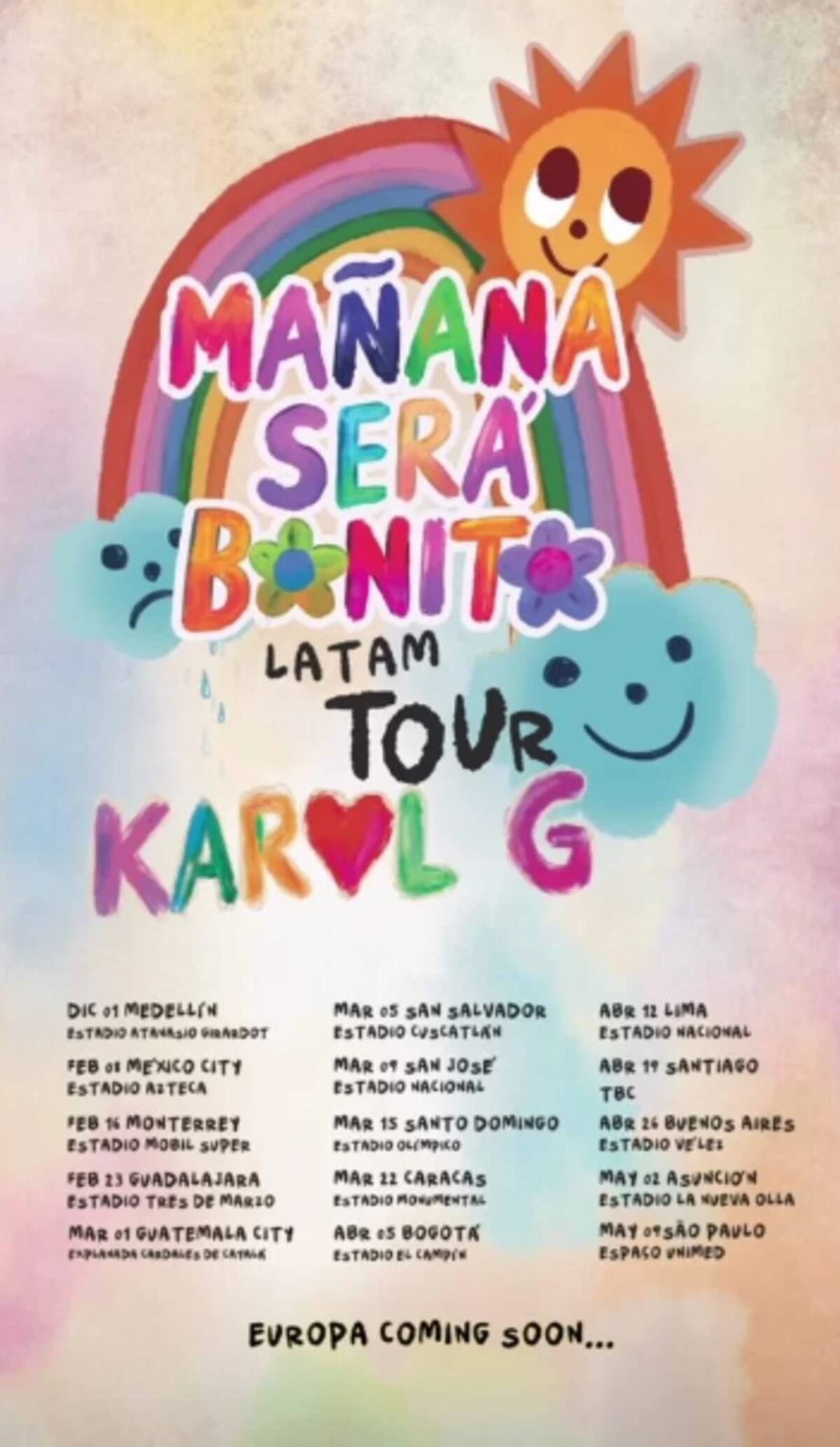 Las fechas originales de la gira "Mañana Será Bonito" de Karol G