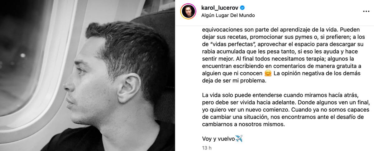 El animador se fue de Chile.