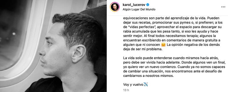 El animador se fue de Chile.