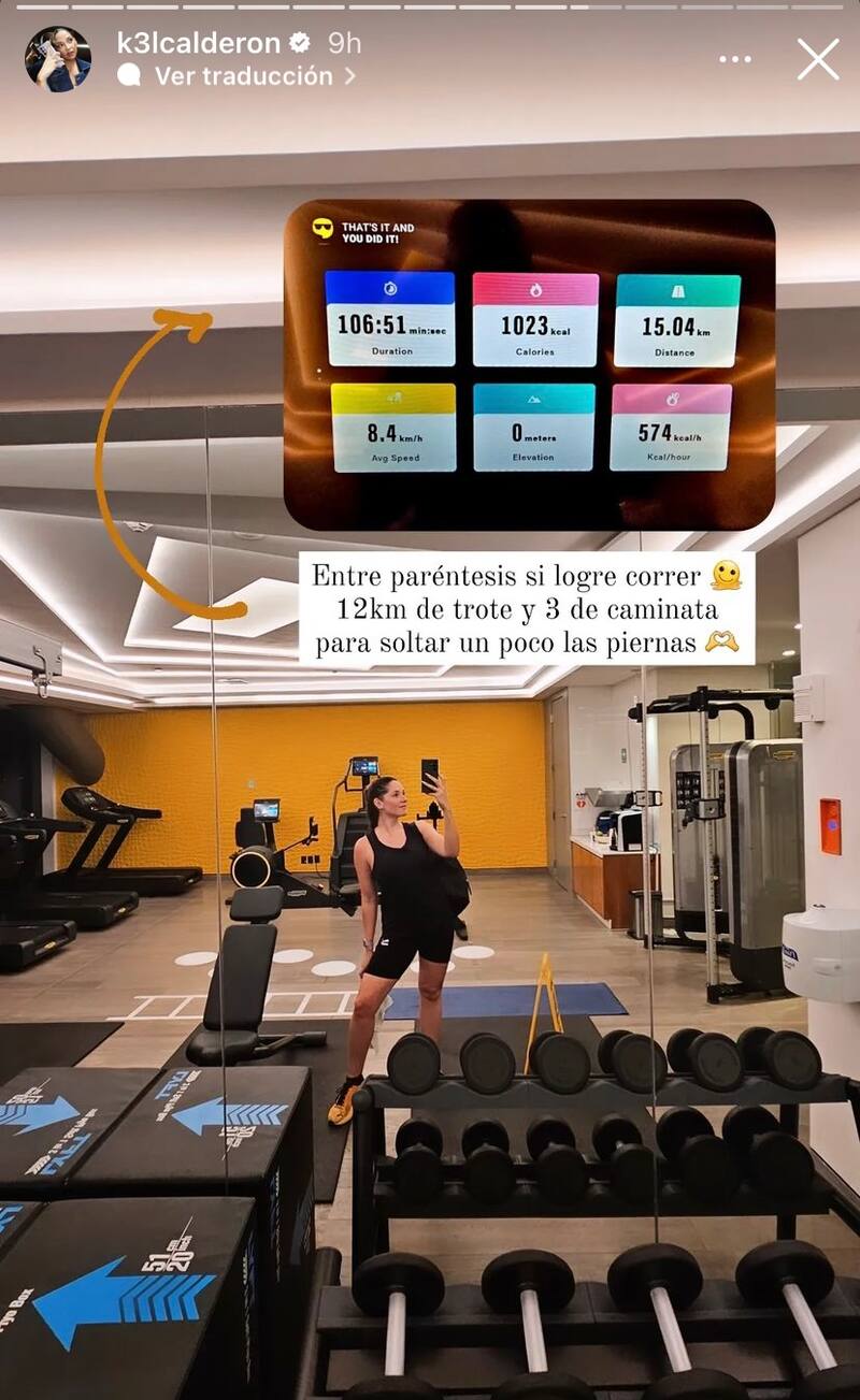 La influencer disfrutó del gimnasio / Instagram