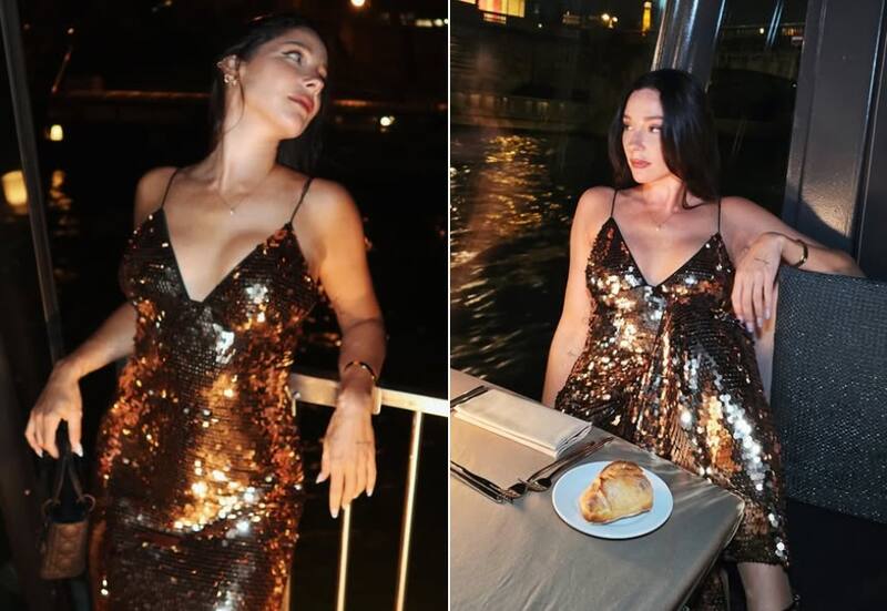 La hija de Raquel Argandoña lució un vestido lencero. Créditos: Instagram