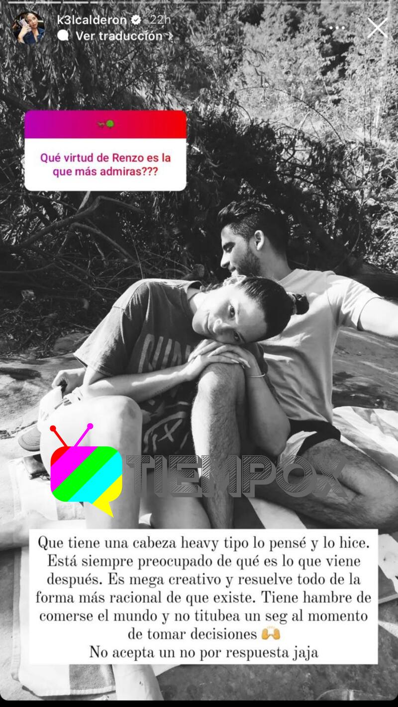 Historia de Instagram de Kel Calderón