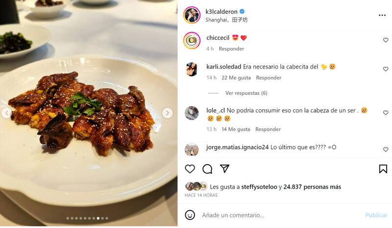 Publicación de Instagram de Kel Calderón