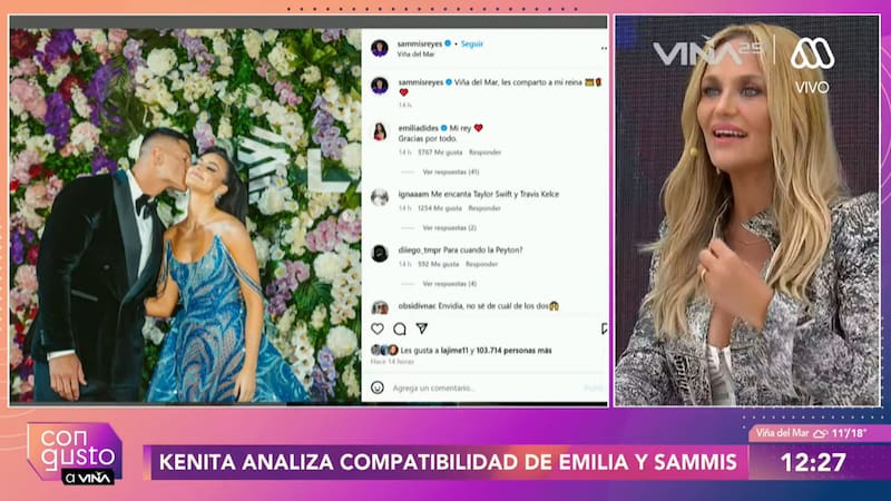 La modelo aprovechó la instancia para compartir consejos hacia la nueva pareja que destaca en el Festival de Viña. Créditos Captura: Youtube.