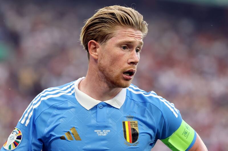 Kevin De Bruyne con Bélgica durante la última Eurocopa.