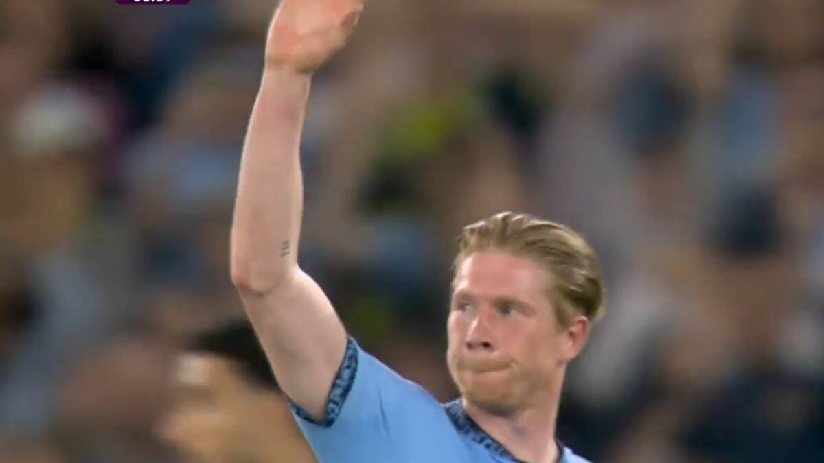 Emoción total: así vivió De Bruyne su último partido con el Manchester City en el Etihad Stadium