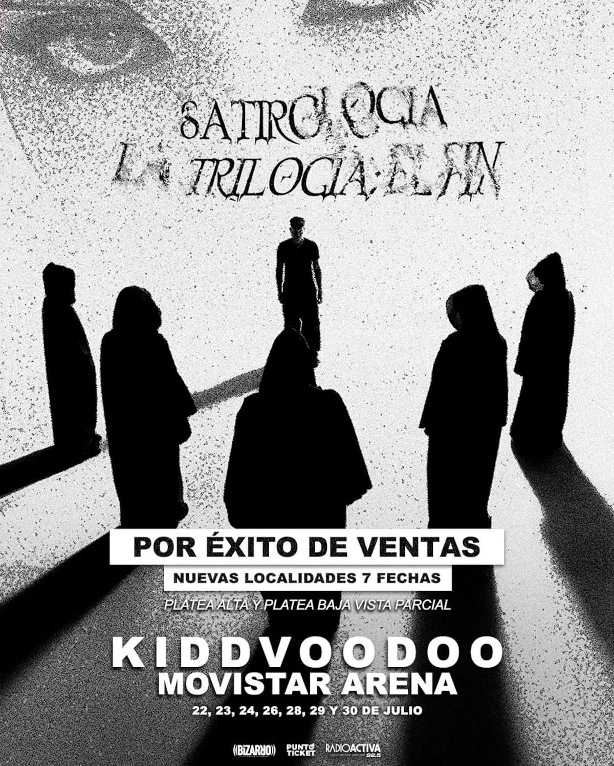 La productora Bizarro confirmó las nuevas ubicaciones para el concierto del cantante urbano.
