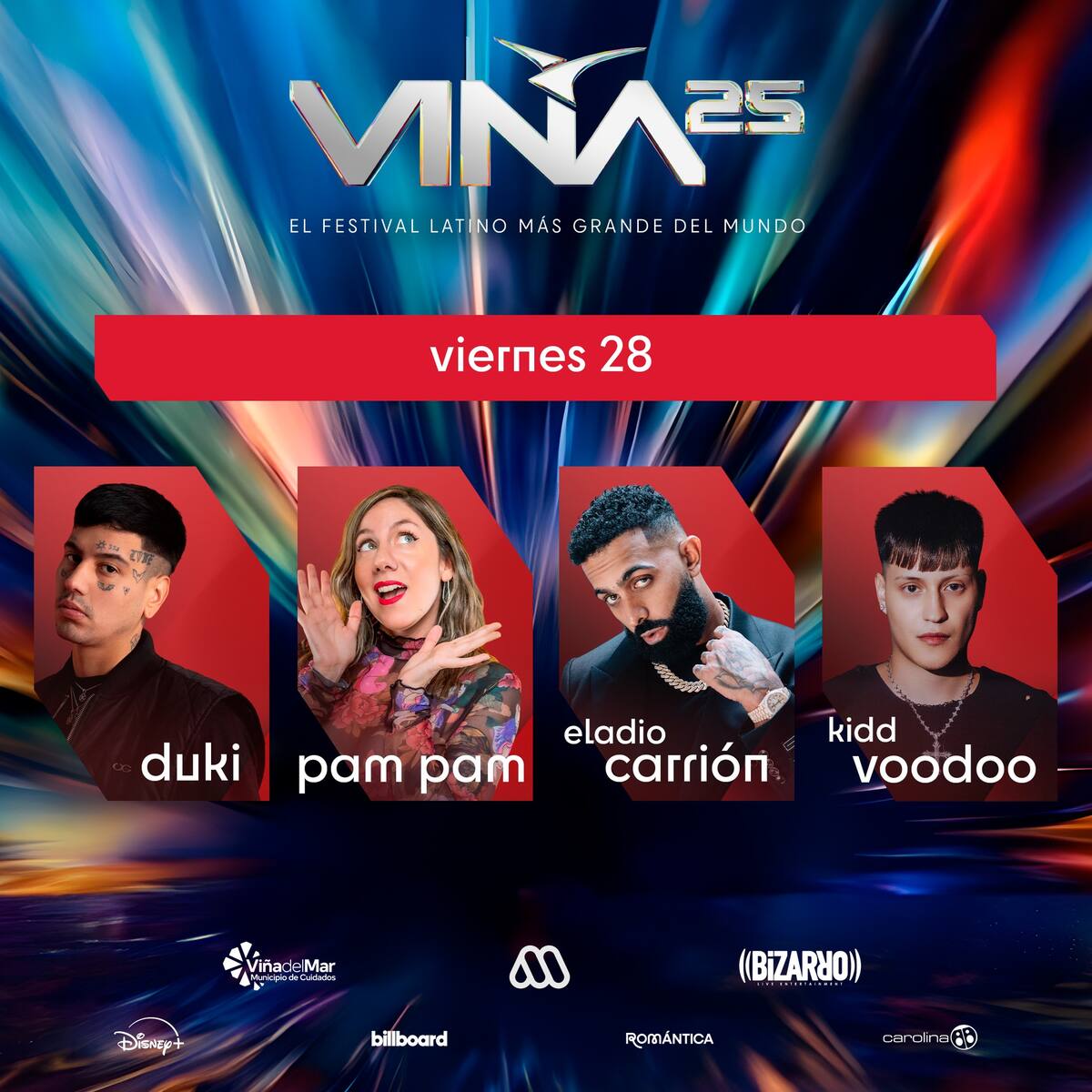 El artista chileno cerrará la jornada del Festival de Viña. Créditos: Facebook.