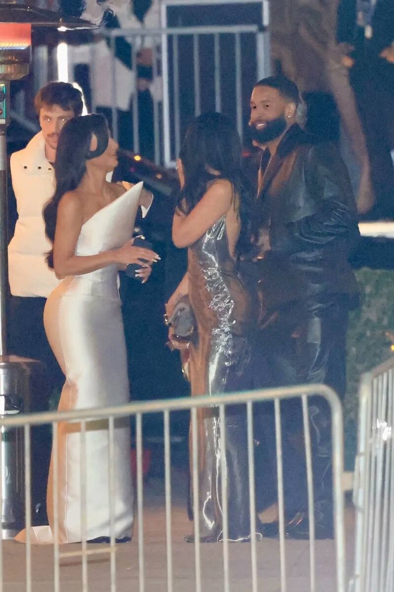 Kim Kardashian y Odell Beckham Jr. en la after party.