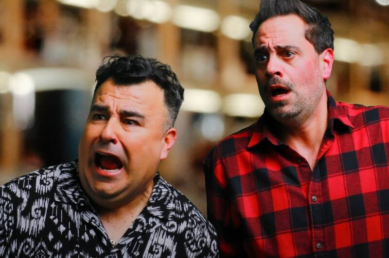 Kurt Carrera y Julio Jung en "De imbécil a galán". Créditos: Instagram