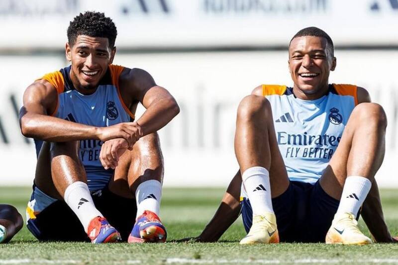 Kylian Mbappé ya entrena con el Real Madrid.