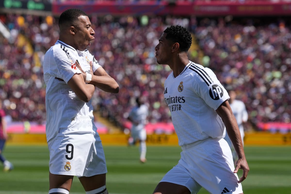 Kylian Mbappé en Real Madrid vs Barcelona. EFE