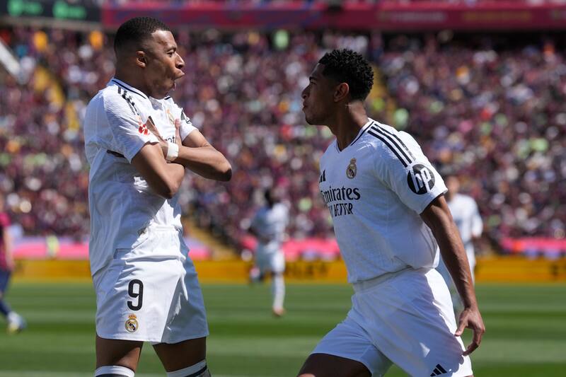 Kylian Mbappé en Real Madrid vs Barcelona. EFE