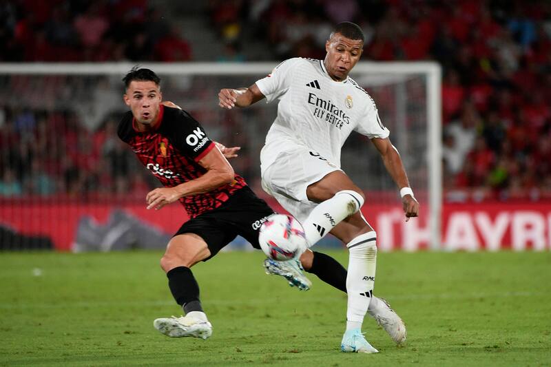 Kylian Mbappé no tuvo relevancia en su debut en LaLiga con el Real Madrid. (Foto: EFE)