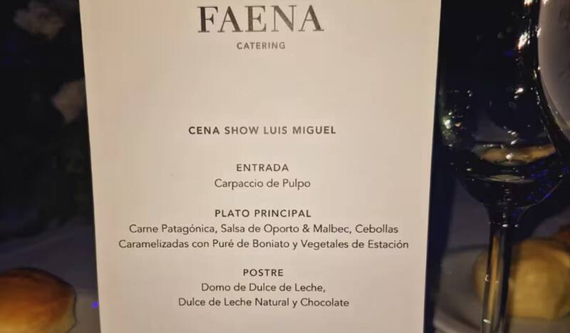 La cena de Luis Miguel
