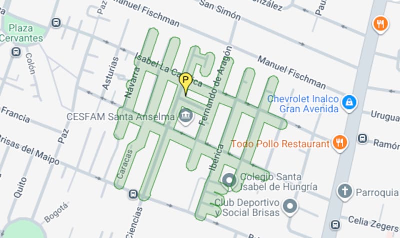 A partir de las 15:30 horas, esta zona de la comuna tendrá corte de agua. Créditos: Aguas Andinas.