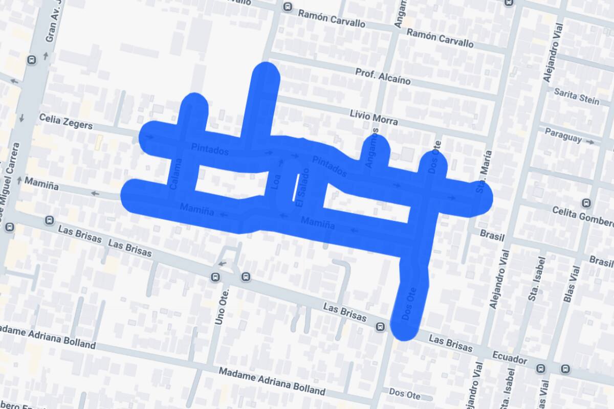 La comuna también será parte de los cortes de luz programados por la compañía de este lunes. Créditos: Enel.