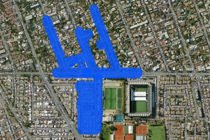 Sector afectado por el corte de luz.