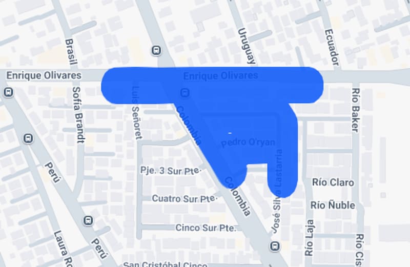 Este corte afectará a una parte de la avenida principal de Enrique Olivares. Foto: Enel.