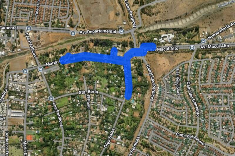 Sector afectado por el corte de luz.