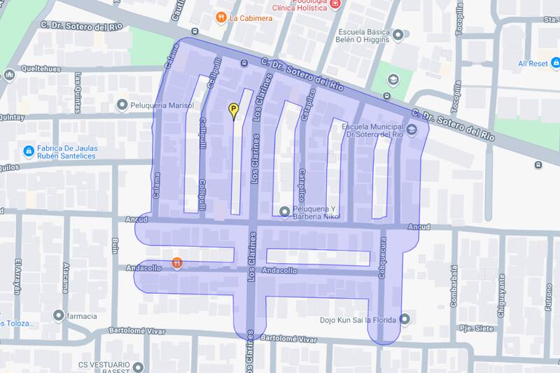 Zona afectada por corte de agua.