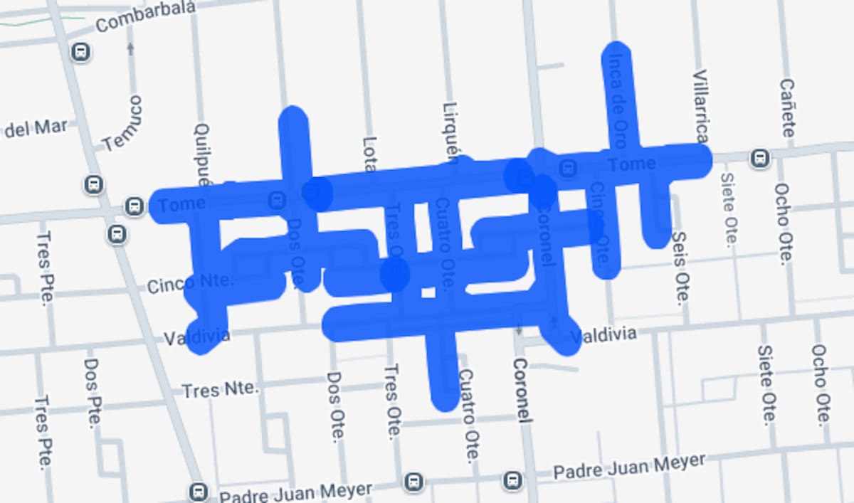 Estas calles se verán afectadas por el corte de luz. Créditos: Enel.