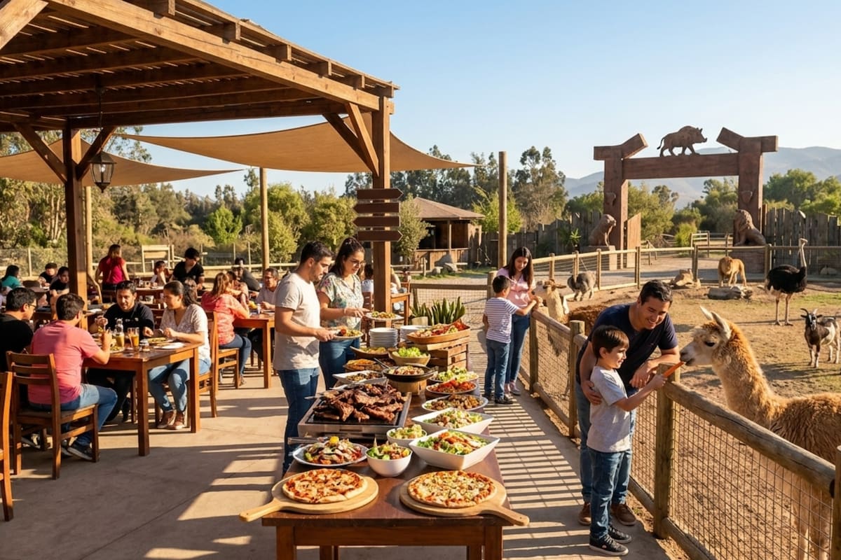 Este restaurante con servicio buffet permite el ingreso gratuito a un popular zoológico de la RM. Foto referencial: IA Google, Gemini.