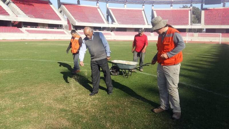 El estadio de La Serena comenzó el resembrado de su césped el 3 de abril.
Créditos: @LsTiempo
