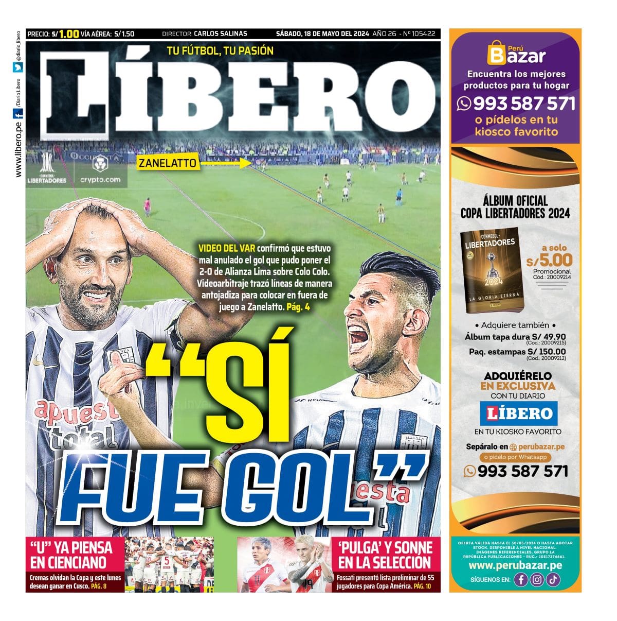 La prensa peruana aún critica el cobro. (Foto: @diario_libero/X)